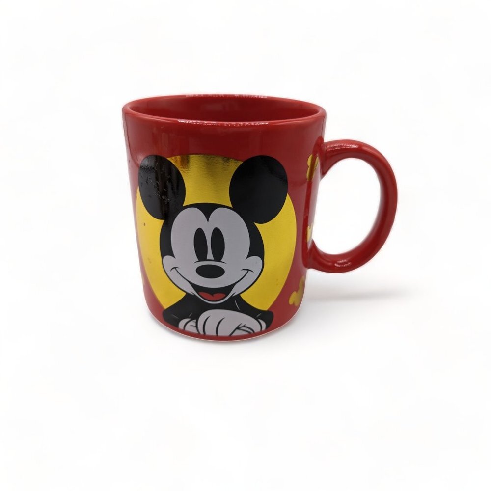Disney Mickey Mouse Red Ceramic Jumbo Coffee Mug 4.5" Tall